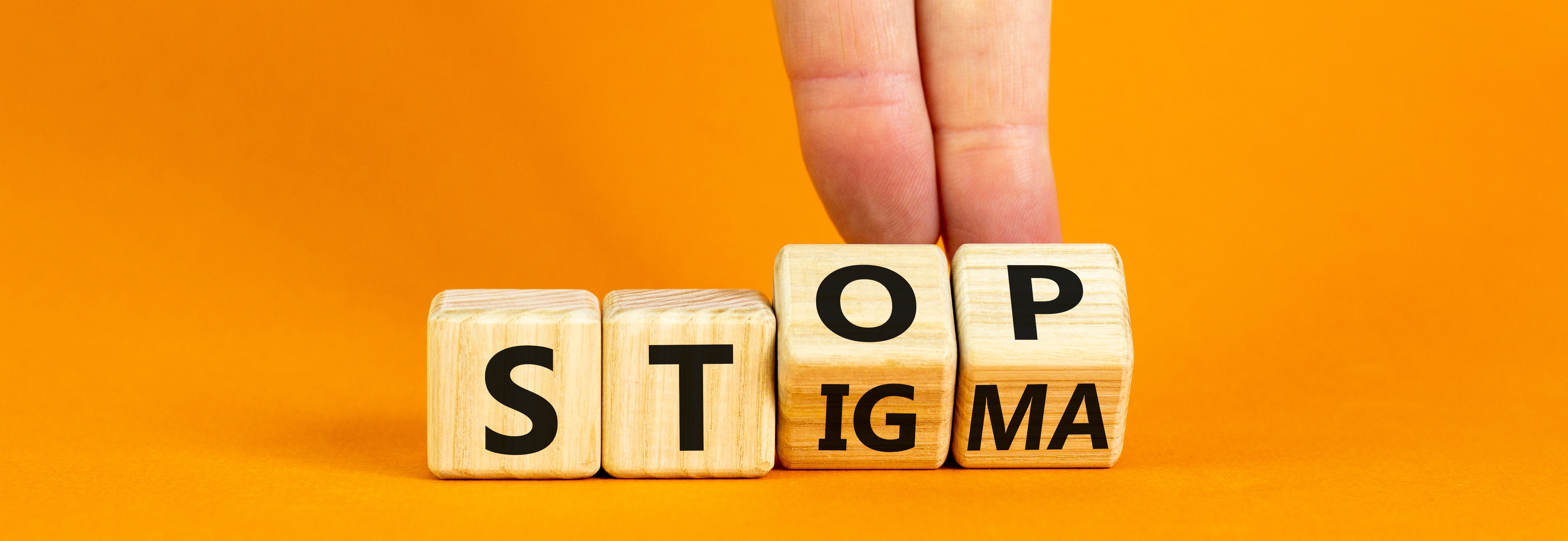 Würfel mit "Stop Stigma"
